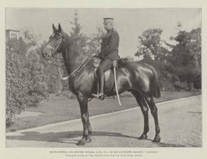 Generaal-majoor Sir Redvers Buller, GCB, VC, op zijn favoriete paard, Gambler