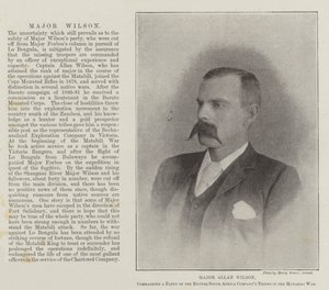 Majoor Allan Wilson, bevelhebber van een Partij van de British South Africa Companys Troepen in de Matabili Oorlog door English Photographer