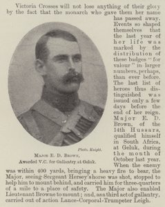 Majoor E D Brown, onderscheiden met VC voor moed bij Geluk door English Photographer