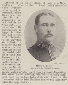 Majoor F H Munn, 1e Royal Irish Fusiliers (Gevangene) door English Photographer