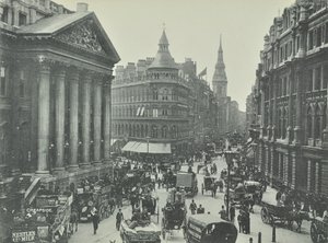 Mappin en Webb, Cheapside, vanaf Mansion House kijkend naar het westen, City of London, 1895 door English Photographer