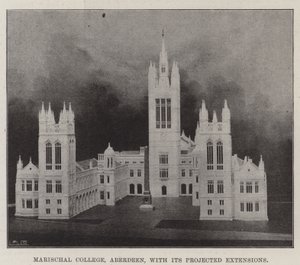 Marischal College, Aberdeen, met de geplande uitbreidingen door English Photographer