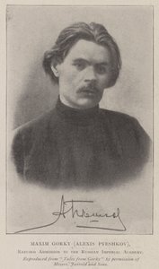 Maxim Gorky (Alexis Pyeshkov), geweigerd Toelating tot de Russische Keizerlijke Academie