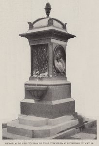Monument voor de hertogin van Teck, onthuld in Richmond op 16 mei door English Photographer