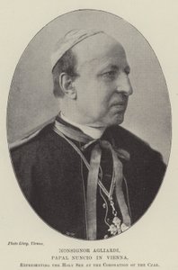 Monsignor Agliardi, pauselijke nuntius in Wenen, vertegenwoordiger van de Heilige Stoel bij de kroning van de tsaar door English Photographer