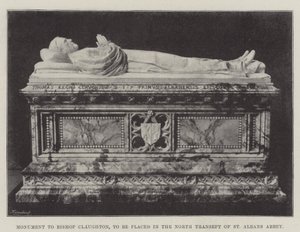 Monument voor bisschop Claughton, te plaatsen in het noordtransept van de abdij van St Albans door English Photographer