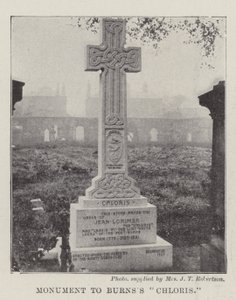 Monument voor Burnss Chloris door English Photographer