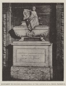 Monument voor Niccolo Machiavelli in de Kerk van S Croce, Florence door English Photographer