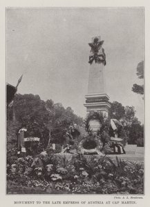 Monument voor de overleden Keizerin van Oostenrijk in Cap Martin