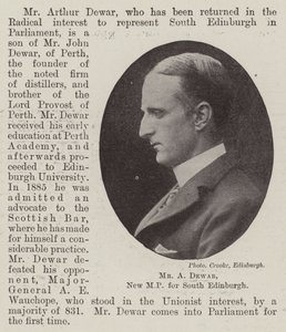 Mr A Dewar, nieuw parlementslid voor Zuid-Edinburgh door English Photographer
