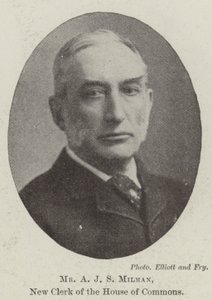 Mr A J S Milman, nieuwe griffier van het Lagerhuis door English Photographer