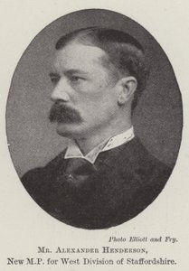 De heer Alexander Henderson, nieuw parlementslid voor West Division van Staffordshire door English Photographer