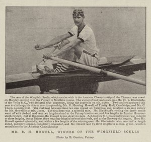Mr B H Howell, winnaar van de Wingfield Sculls door English Photographer