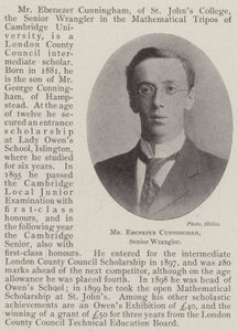 Mr Ebenezer Cunningham, Senior Wrangler door English Photographer