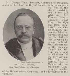 Mr G W Truscott, nieuwe sheriff van de City of London door English Photographer
