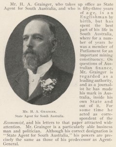 Mr H A Grainger, Staatsagent voor Zuid-Australië