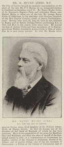 De heer Henry Hucks Gibbs, parlementslid voor de stad Londen