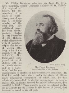 Mr Philip Baudains, nieuwe constable van St Heliers door English Photographer