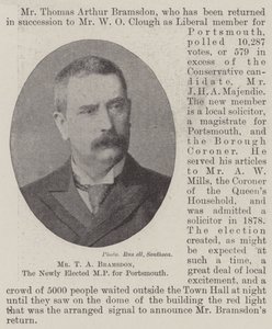 Mr. T A Bramsdon, de nieuw gekozen parlementslid voor Portsmouth