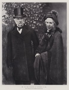 Meneer en mevrouw Gladstone in Hawarden in 1895 door English Photographer
