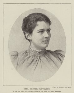Mrs. Grover Cleveland, vrouw van de verkozen president van de Verenigde Staten door English Photographer