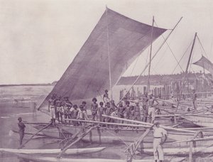 Inheemse Vissersboten, Ceylon door English Photographer