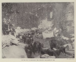 Op weg naar Klondike, de Chilcoot Pass Route in 1898 door English Photographer
