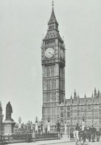 Parliament Square, Westminster: Big Ben, 1896 door English Photographer