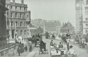 Parliament Square, Westminster: Broad Sanctuary richting Parliament Square, 1896 door English Photographer