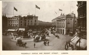 Piccadilly Circus en Regent Street, Londen door English Photographer