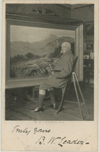 Portret van Benjamin Williams Leader door English Photographer