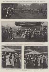 Incidenten na de kroning, recensies en decoraties door de koning en koningin door English Photographer