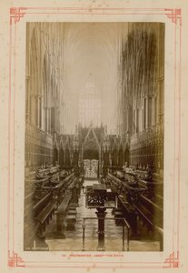 Ansichtkaart van het koor van Westminster Abbey door English Photographer