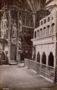 Ansichtkaart met een afbeelding van het interieur van de Henry V Chantry in Westminster Abbey