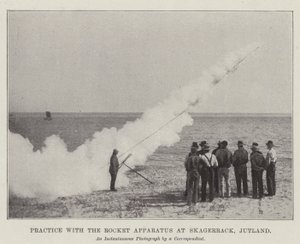 Oefening met het raketapparaat bij Skagerrack, Jutland door English Photographer
