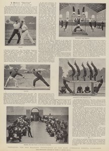 Voorbereidingen voor het militaire toernooi op de Legergymnastiekschool, Aldershot