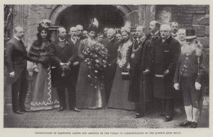 Overdracht van Tamworth Castle en gronden aan het publiek ter herdenking van het lange bewind van de koningin, 27 mei 1899