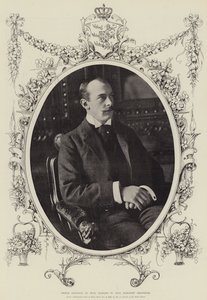 Prins Adolphus van Teck, getrouwd met Lady Margaret Grosvenor door English Photographer