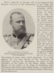 Prins Albrecht van Pruisen, vertegenwoordiger van de Duitse keizer bij de doop in York door English Photographer