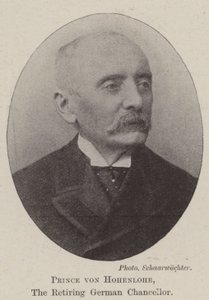 Prins von Hohenlohe, de aftredende Duitse kanselier door English Photographer