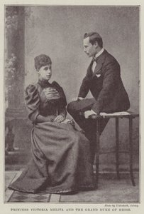 Prinses Victoria Melita en de Groothertog van Hessen door English Photographer