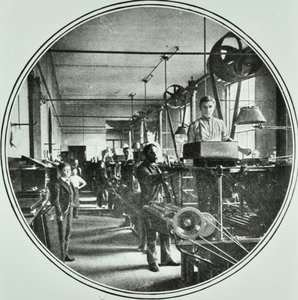 Drukkerij, Bank of England, Threadneedle Street, City of London, 1890 door English Photographer