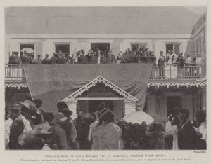 Uitroeping van koning Edward VII in Dominica, Britse West-Indië door English Photographer