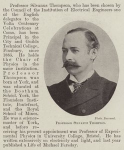 Professor Silvanus Thompson door English Photographer