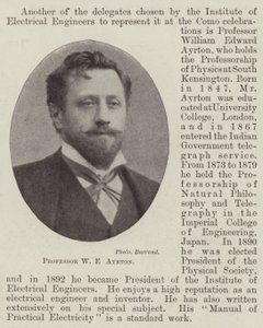 Professor W E Ayrton door English Photographer
