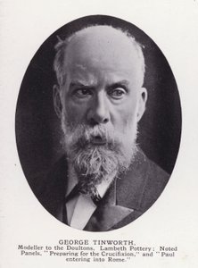 Prominente Mannen van Londen: George Tinworth (zwart-wit foto) door English Photographer