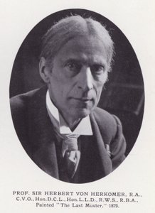 Prominente Mannen van Londen: Prof Sir Herbert Von Herkomer (zwart-wit foto)