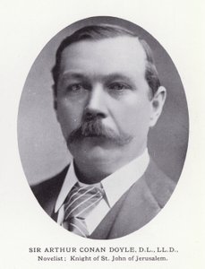 Prominente Mannen van Londen: Sir Arthur Conan Doyle (zwart-wit foto)