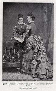 Koningin Alexandra en de keizerin-weduwe van Rusland door English Photographer