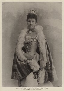 Koningin Maria Cristina, regentes van Spanje door English Photographer